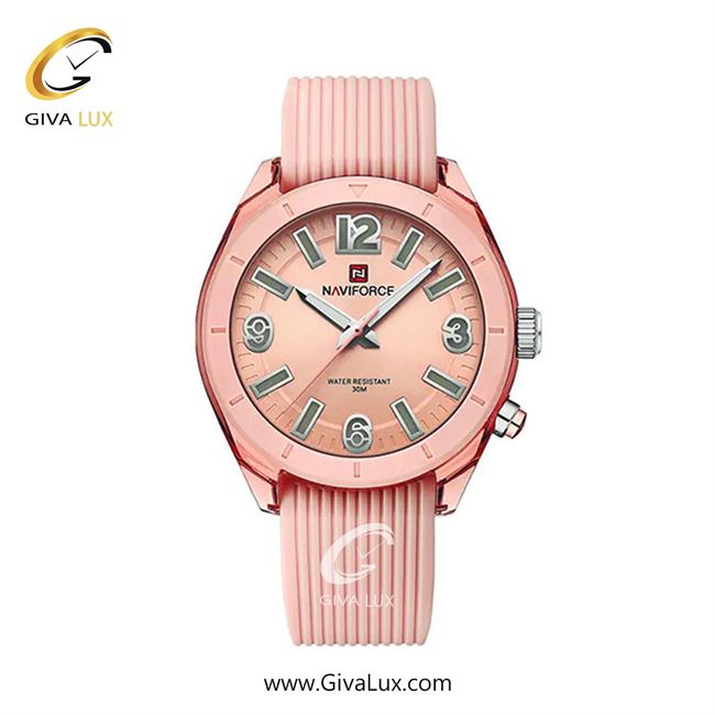 ساعت مچی اورجینال اسپرت-زنانه ناوی فورس|Naviforce|نوی فورس|نیوی فورس صورتی | صورتی| صورتی| کد رفرنس NF7103